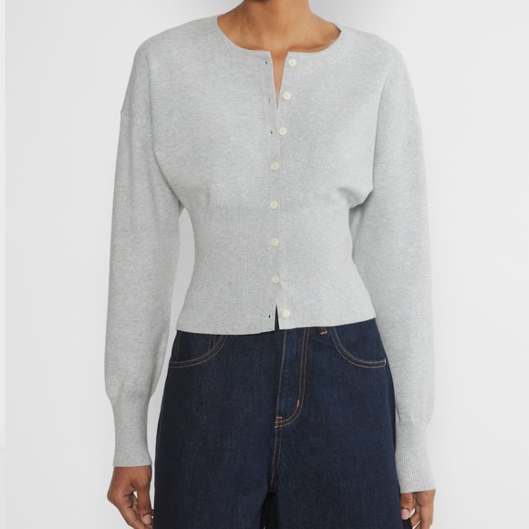 Aritzia Wilfred color Heather Chrome Golightly Cardigan - Picture 1 of 7